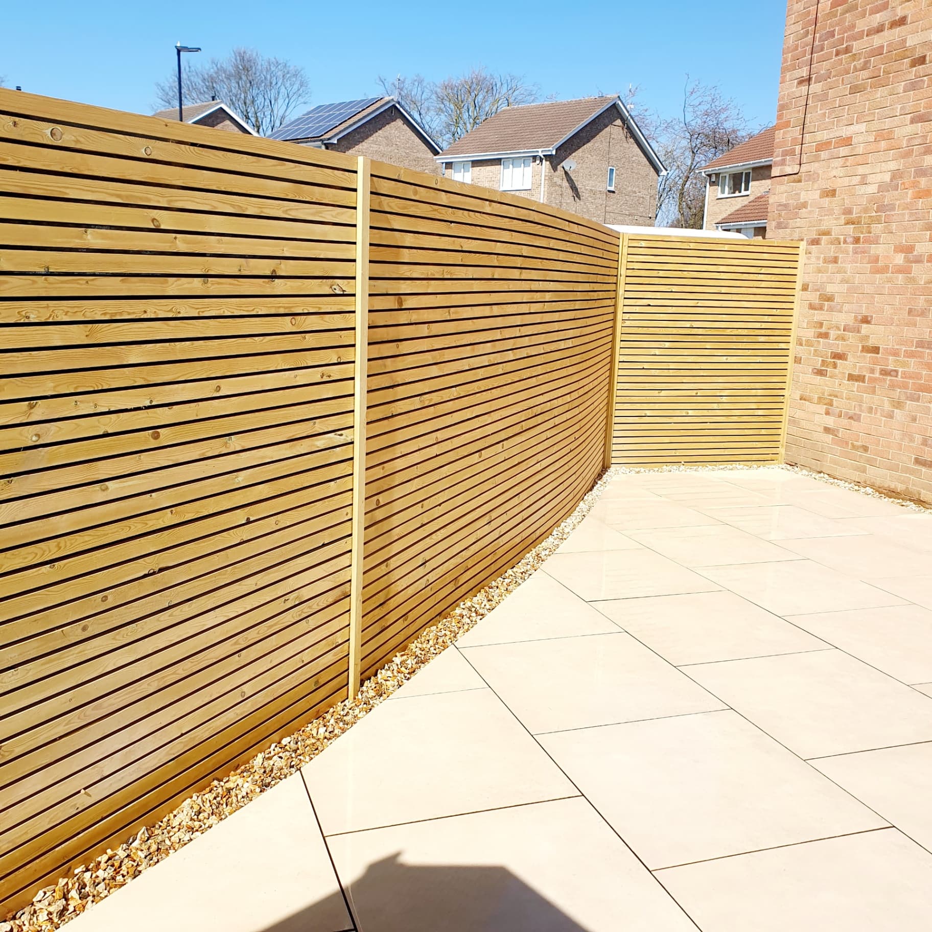 Slatted fencing installation Sheffield